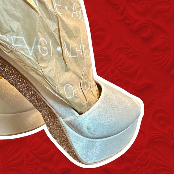 NWT Pnina Tornai for Naturalizer Bridal Shop ‘Ai Dress Sandal’ in “White Satin” - Picture 13 of 16